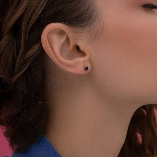 Серьги из золота с гранатами и фианитами