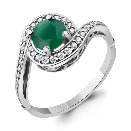 Кольцо из серебра с эмалью