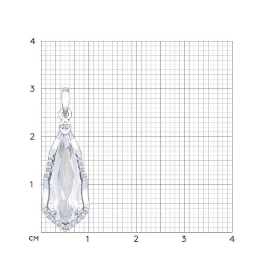 Подвеска из серебра с янтарем