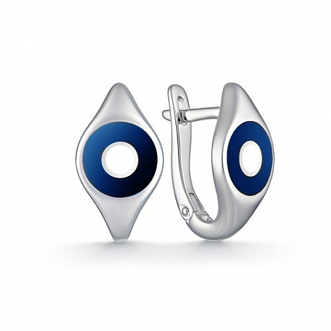 Серьги из серебра с фианитами