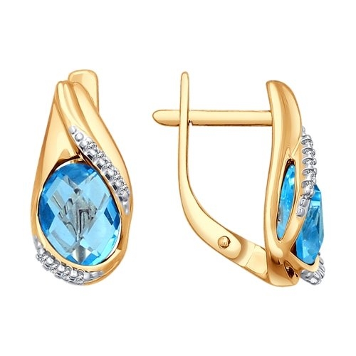 Серьги из золота с бриллиантами