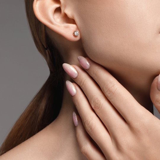 Одиночная серьга-конго из золота