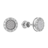 Серьги из белого золота с бриллиантами