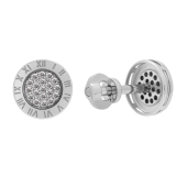 Серьги из белого золота с бриллиантами