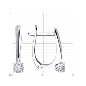 Серьги из белого золота с бриллиантами