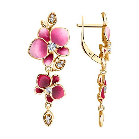 Одиночная серьга из серебра с чернением Одиночная серьга из серебра с чернением