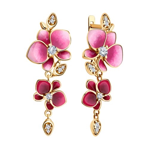 Одиночная серьга из серебра с чернением Одиночная серьга из серебра с чернением