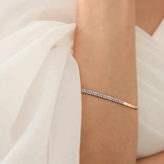 Браслет из белого золота с бриллиантами