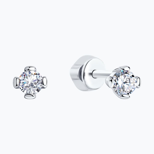 Серьги из серебра с аметистами
