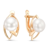 Серьги из золота с жемчугом 