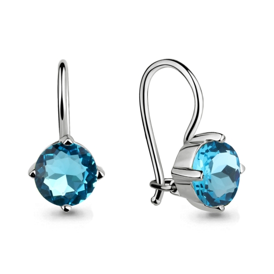 Серьги из серебра с агатами