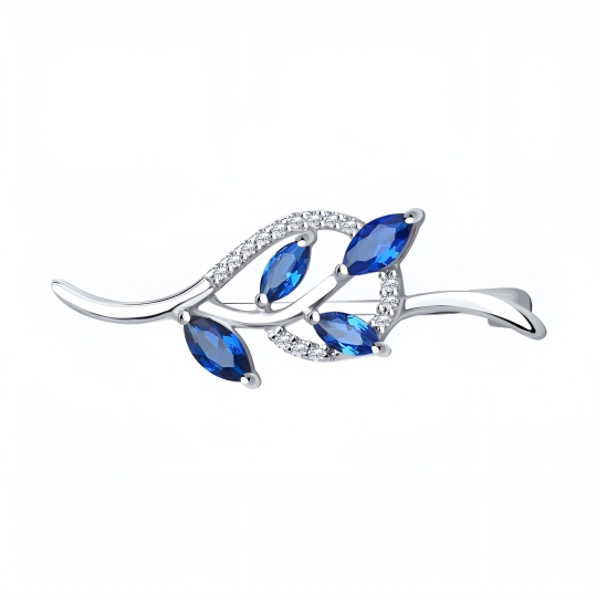 Брошь из серебра с эмалью