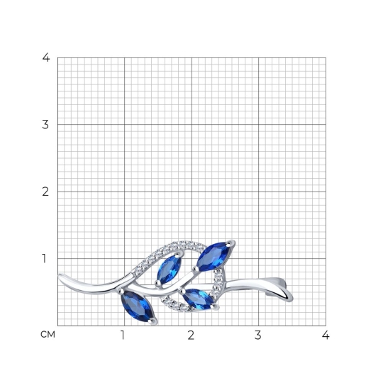 Брошь из серебра с эмалью