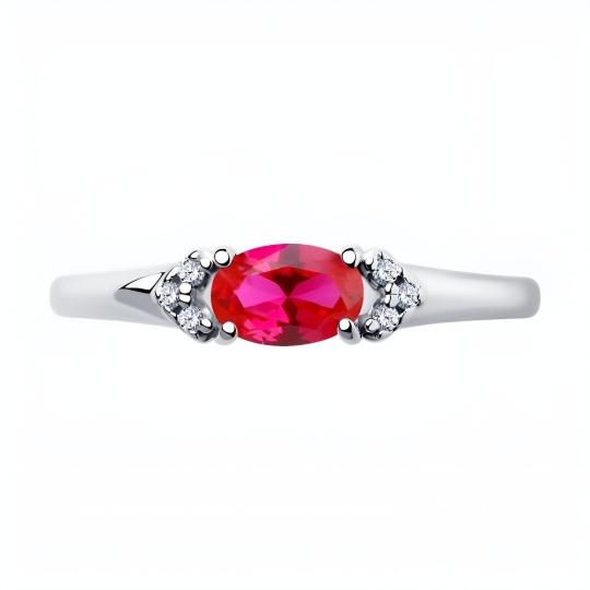 Кольцо из серебра со Swarovski Zirconia