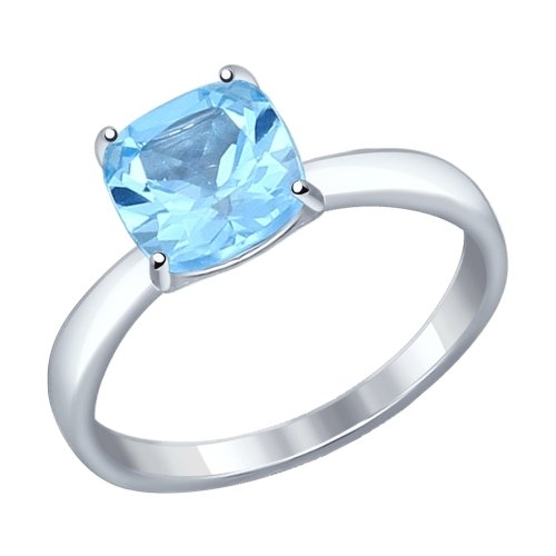 Серьги из серебра с топазами