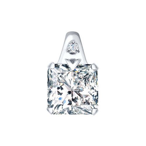 Серьги из серебра с фианитами