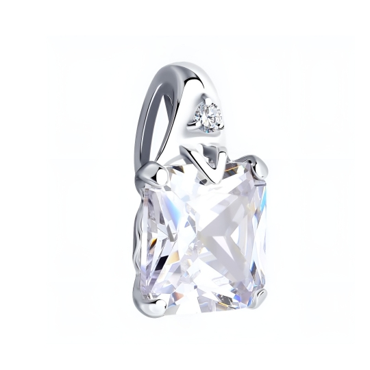 Подвеска из серебра с фианитами