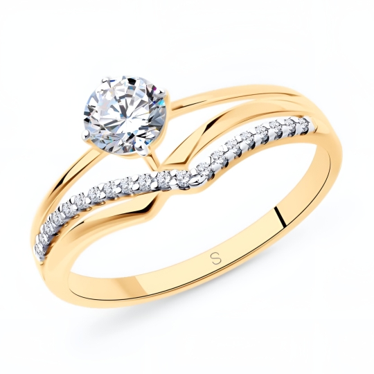 Кольцо из серебра с янтарем